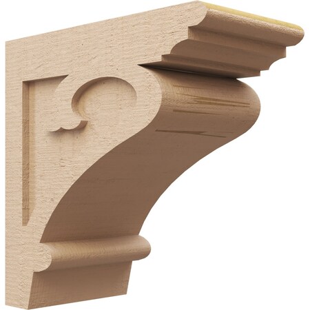 8in. W X 16in. D X 16in. H Series 1 Mayflower Rough Cedar Woodgrain TimberThane Corbel, Primed Tan